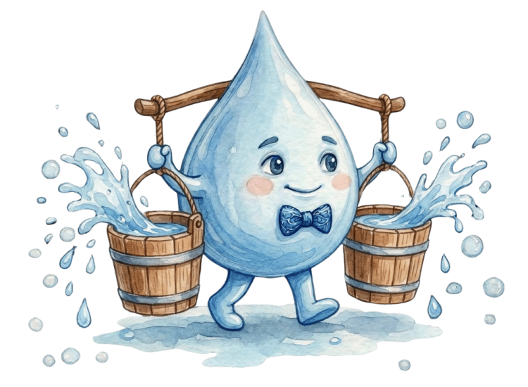 gota cubos agua